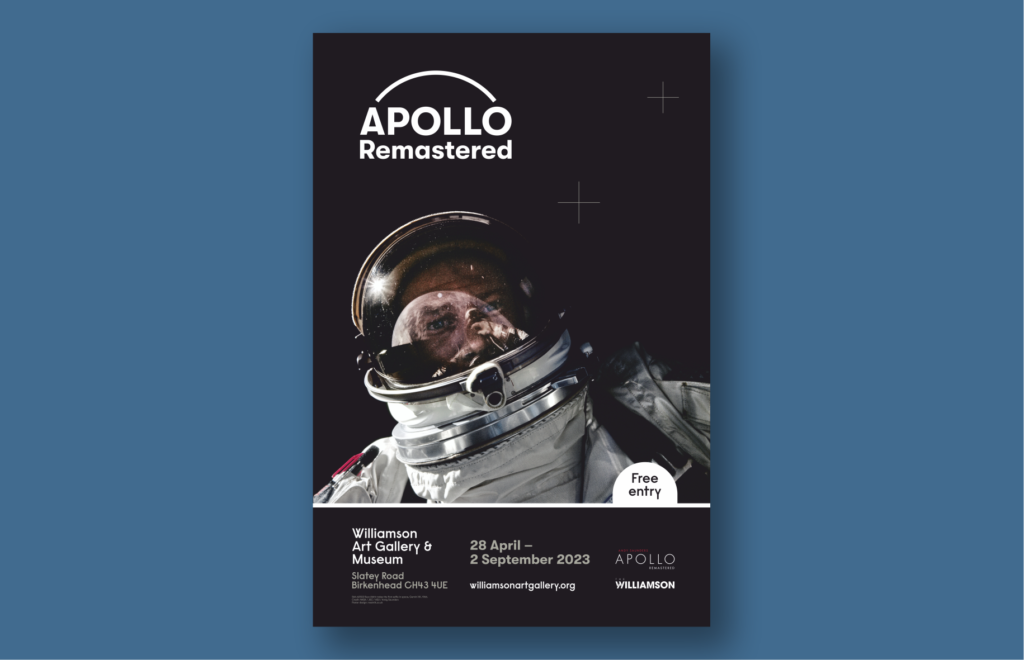 Williamson Art Gallery Apollo Remastered exhibition poster