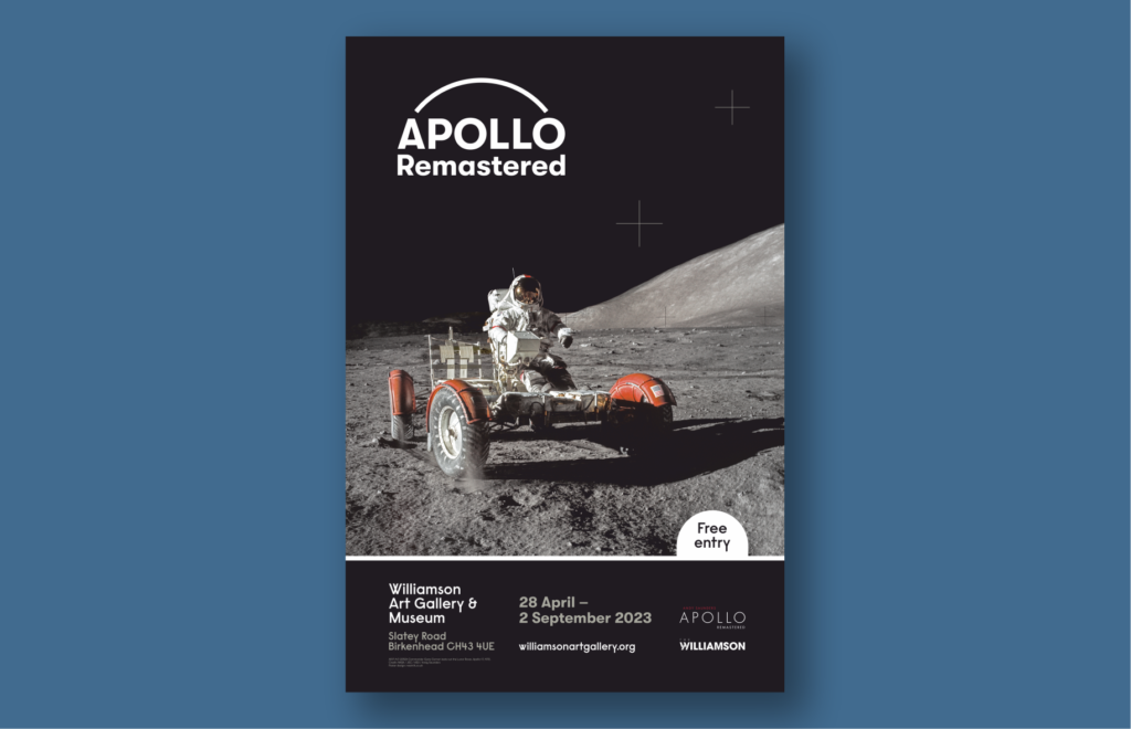 Williamson Art Gallery Apollo Remastered exibition poster