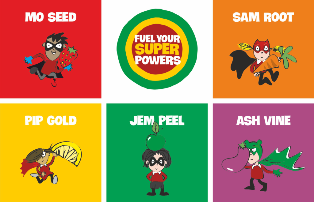 Fuel Your Super Powers characters